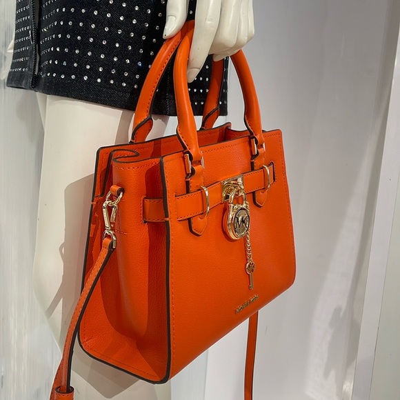 Michael Kors Hamilton Small Satchel Shoulder Crossbody Bag 
Poppy 
NWT - Picture 7 of 16